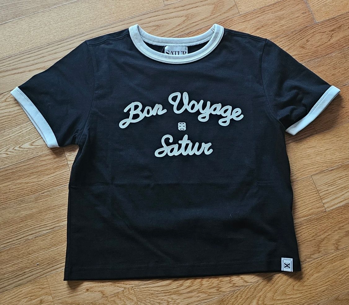 MUSINSA公式 | SATUR (W) Bon Voyage Ringer Short Sleeve T