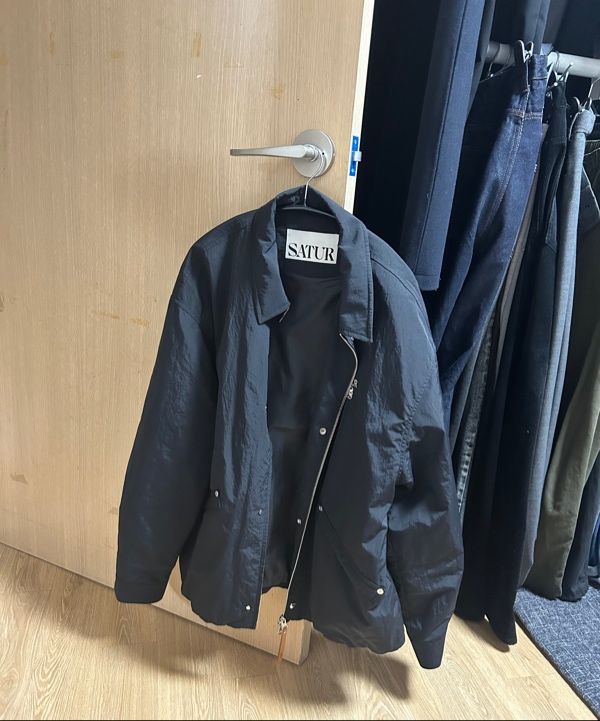 MUSINSA | SATUR Theo Nylon Coach Jacket Navy