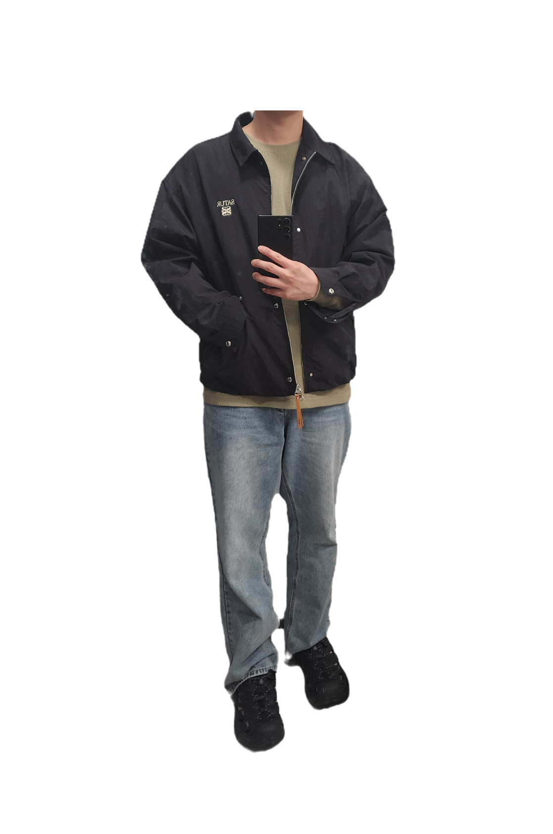 [25SS] SATUR★(W) Teo Nylon Coach Jacket ジップアップ MUSINSA | SATUR Theo Nylon Coach Jacket Navy