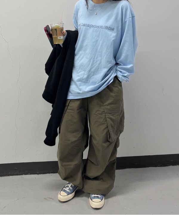 ◆as if calie◆ PARACHUTE CARGO PANTS KHAKI CA23APT010KH MUSINSA | ASIF CALIE PARACHUTE CARGO PANTS KHAKI