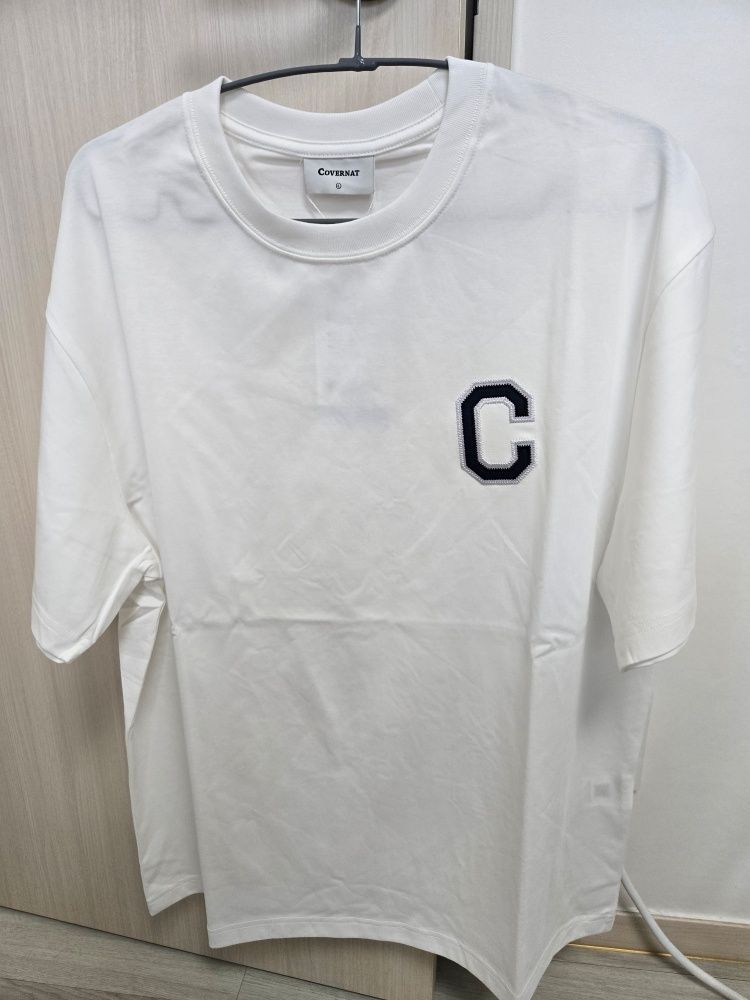 MUSINSA | COVERNAT Cool Cotton Shine C Logo T-Shirt Dark Navy
