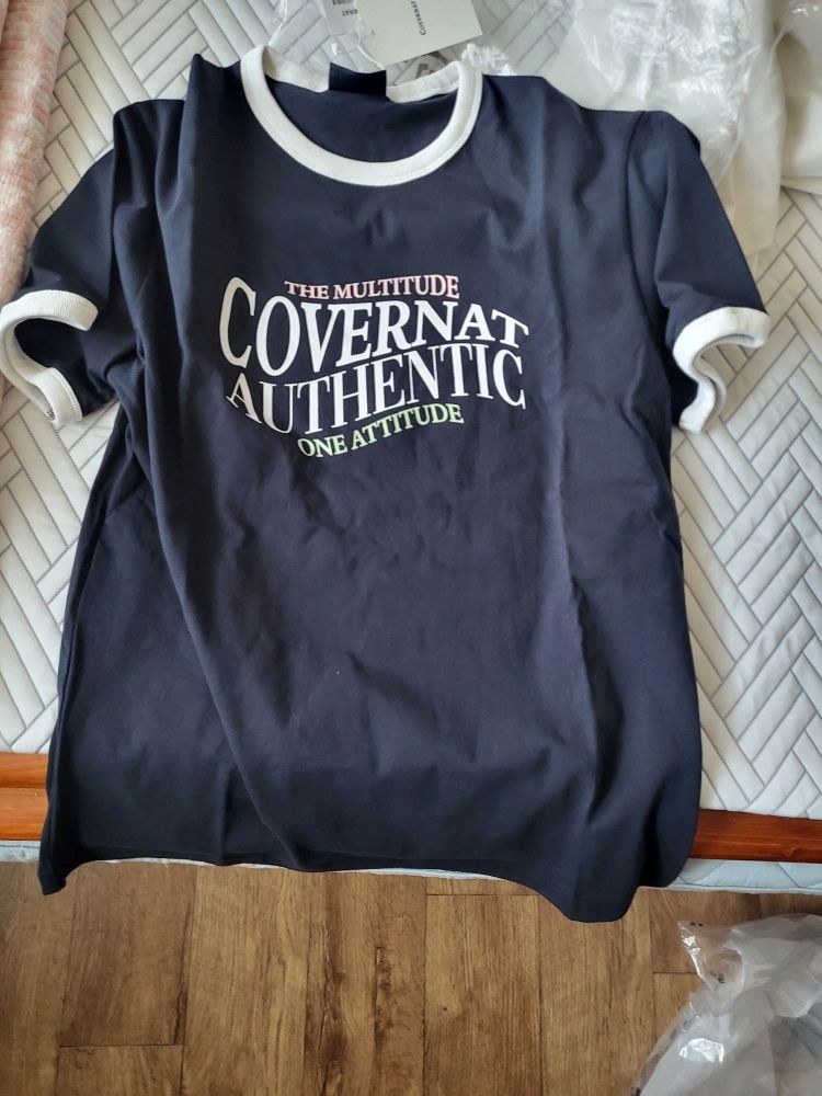 【COVERNAT】 TYPOGRAPHIC RINGER T-SHIRT Typographic Ringer T-Shirt White - Covernat | 60% - Asian