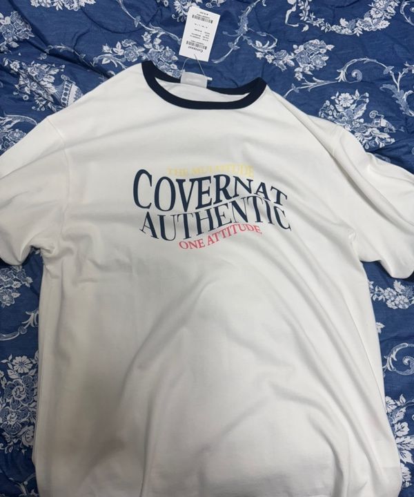 MUSINSA | COVERNAT Typographic Ringer T-Shirt White