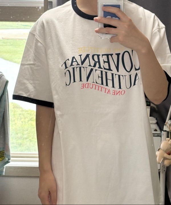 COVERNATのTypographic Ringer T-shirt 全2色 MUSINSA | COVERNAT Typographic Ringer T-Shirt White