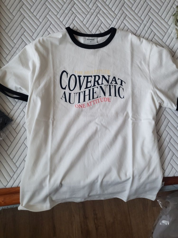 MUSINSA | COVERNAT Typographic Ringer T-Shirt White