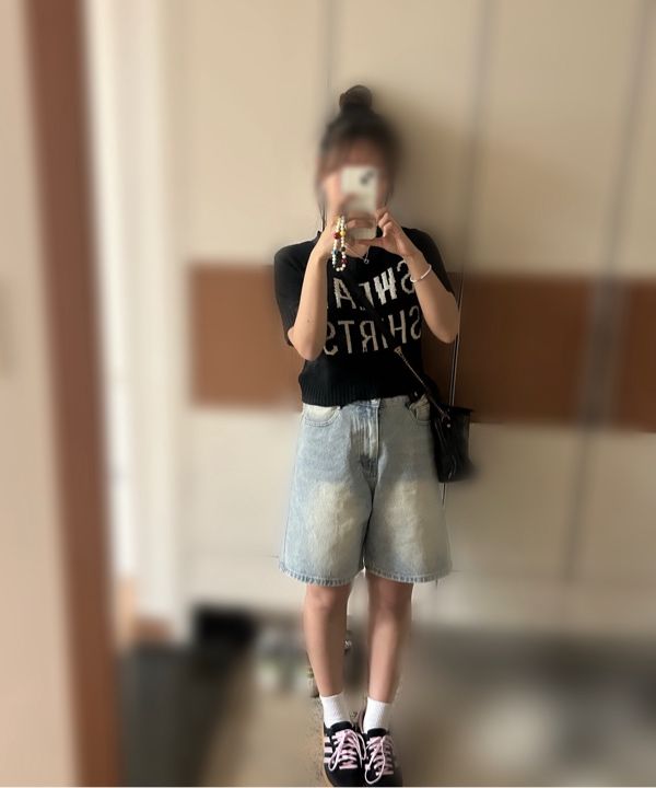 【U LAN】Dyeing Washed Banding Bermuda Denim Pants MUSINSA | LEMAIN SECOND Bermuda Wide One-Tuck Carpenter