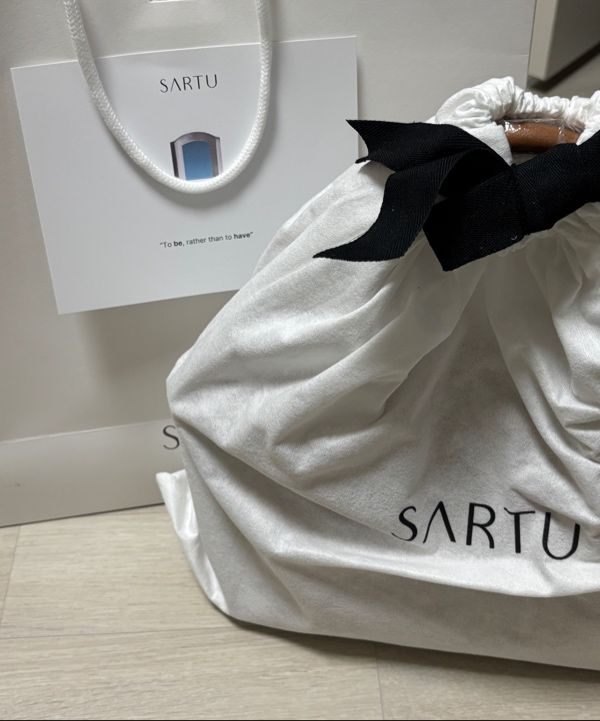 SARTU ■ Tie Tote Bag トートバッグ TYE tote bag (White) - SARTU