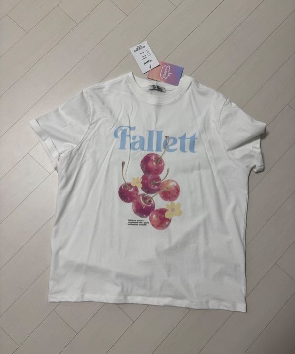 [FALLETT] Cherry Print Overfit Short Sleeve T-shirt /追跡付 MUSINSA | FALLETT Cherry Print Overfit Short Sleeve T-shirt