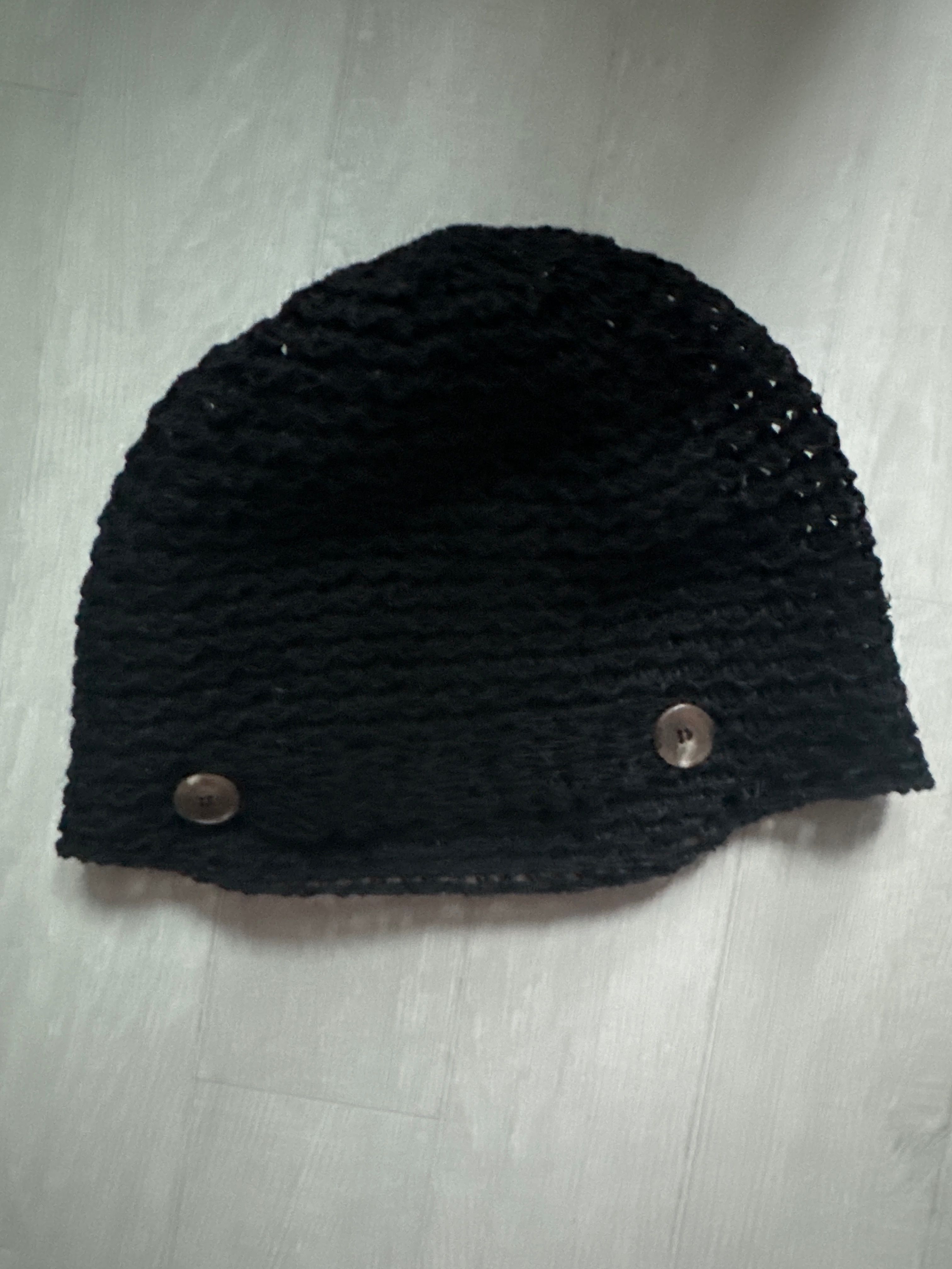 MUSINSA | NICE GHOST CLUB SUMMER KNIT CAP_BLACK(NG2FMUAB30A)
