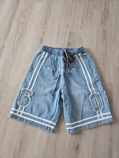 MUSINSA | NYXX BASKETBALL DENIM HALF PANTS LIGHT BLUE