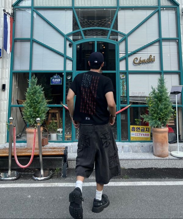 MUSINSA公式 | FLAVORISM Carpenter Bermuda Denim Pants