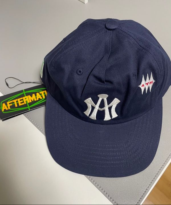 MUSINSA | Aftermath ATM LOGO BALL CAP [NAVY]