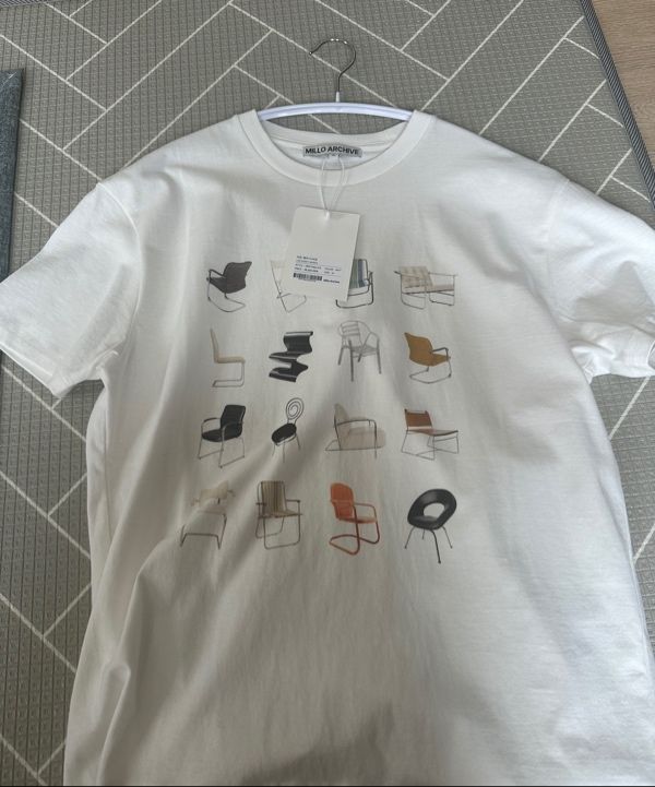 MUSINSA | MILLO ARCHIVE Line Chair T-Shirt [Black]