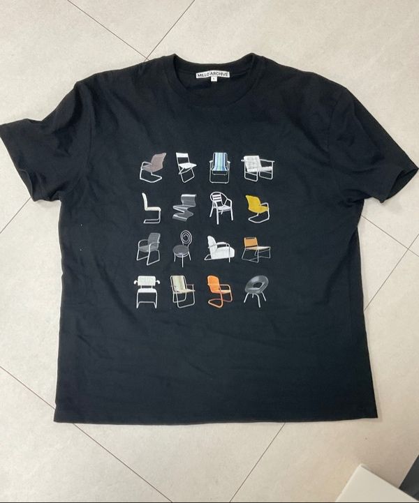 【MILLO ARCHIVE】 Line Chair T-Shirts MUSINSA | MILLO ARCHIVE Line Chair T-Shirt [Black]