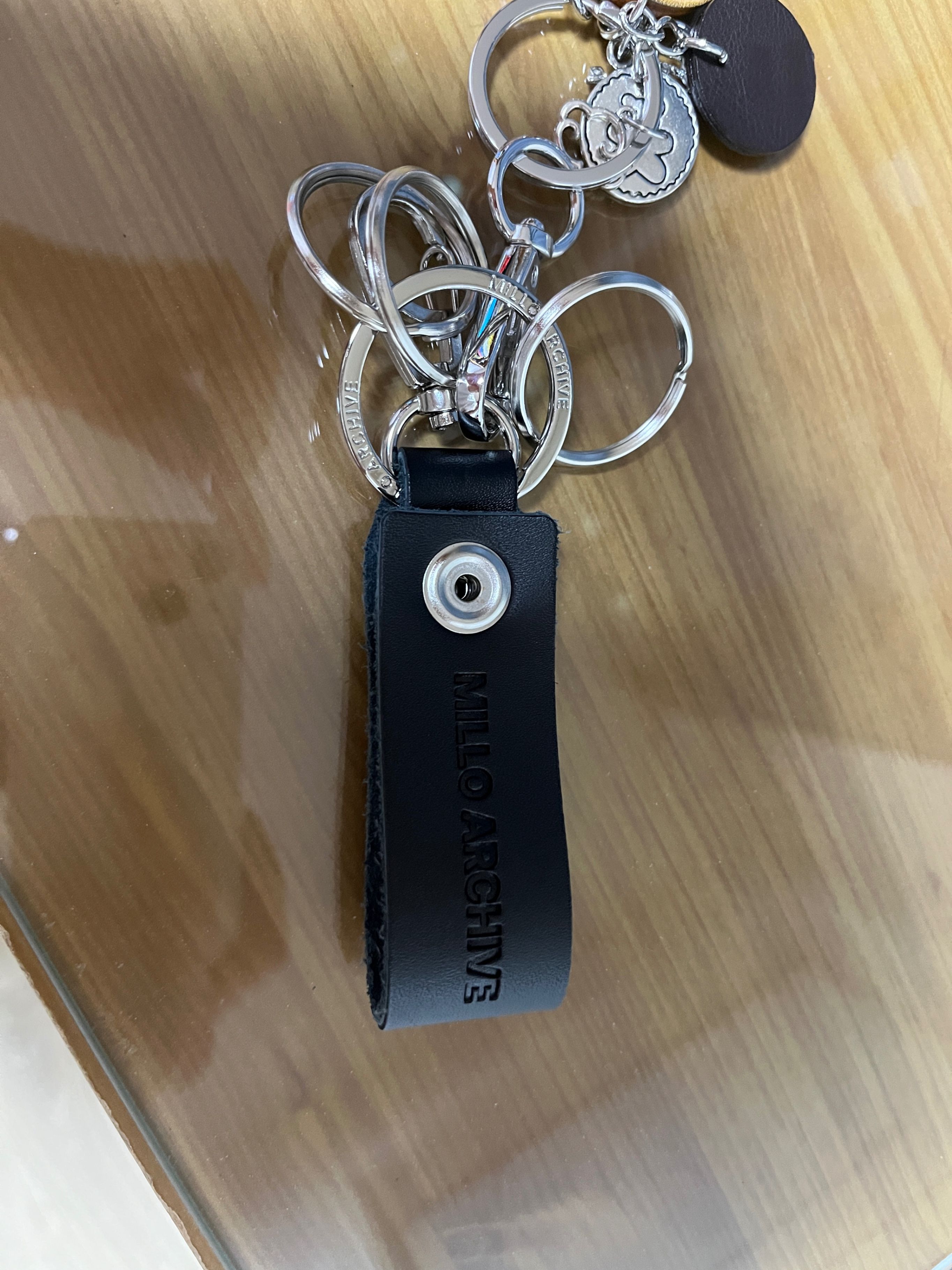 MUSINSA公式 | MILLO ARCHIVE ケードスクエアキーリング[ブラック]