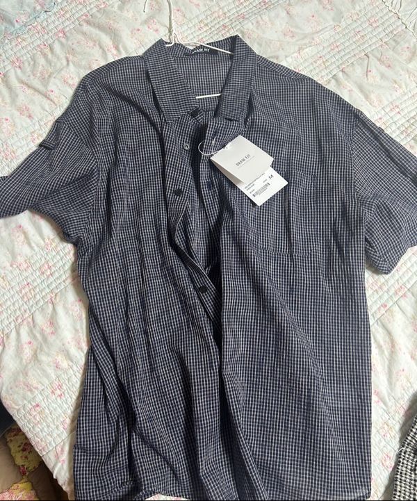 [DRAW FIT] HEDI SEERSUCKER ROLL UP HALF CHECK SHIRT /追跡付 MUSINSA | DRAW FIT Eddie Seersucker Roll-up Half Check Shirt