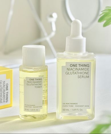 one thing niacinamide glutathione toner 10% I Korean Skincare  Korean-Skincare 7 different invigorating Vitamins nourish skin and impart an opulent ONE THING Niacinamide Glutathione Toner