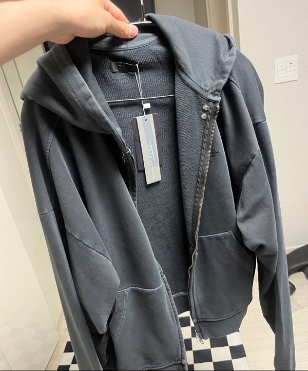 パーカー・フーディ DNSR Salt Wash Crop Hoodie 5FT1277 MUSINSA | DNSR Salt Wash Crop Hoodie Black