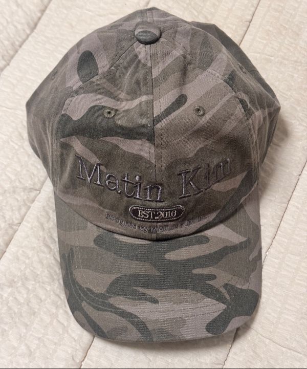 MUSINSA公式 | MATIN KIM CAMOUFLAGE LOGO BALL CAP IN KHAKI