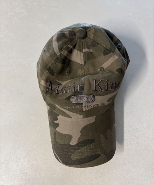 MUSINSA公式 | MATIN KIM CAMOUFLAGE LOGO BALL CAP IN KHAKI