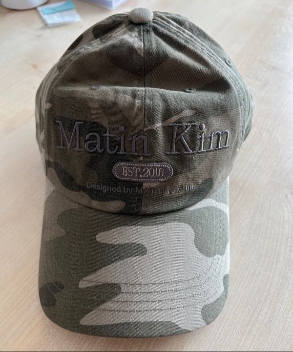 MUSINSA公式 | MATIN KIM CAMOUFLAGE LOGO BALL CAP IN KHAKI