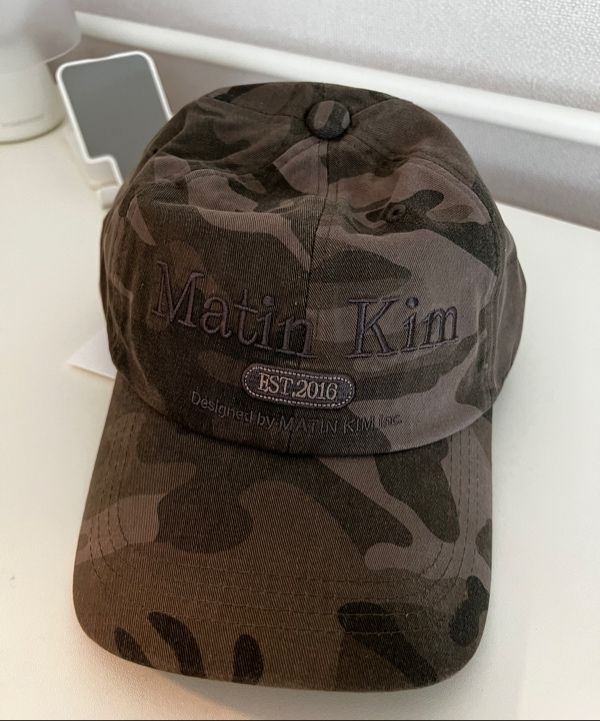 MUSINSA公式 | MATIN KIM CAMOUFLAGE LOGO BALL CAP IN KHAKI