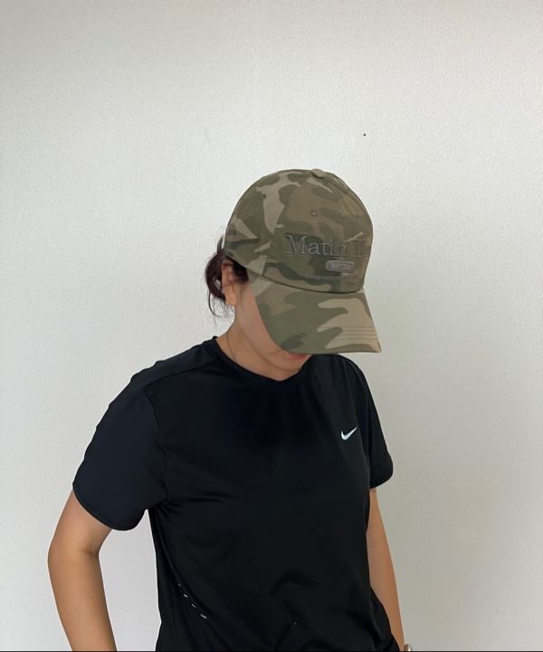 MUSINSA公式 | MATIN KIM CAMOUFLAGE LOGO BALL CAP IN KHAKI