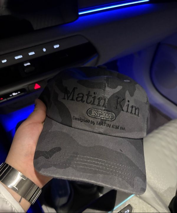 MUSINSA | MATIN KIM CAMOUFLAGE LOGO BALL CAP IN KHAKI