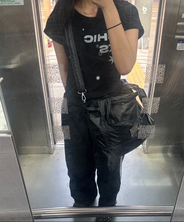 【Matin Kim】NYLON TWO WAY BIG BAG MUSINSA | MATIN KIM NYLON TWO WAY BIG BAG IN BLACK