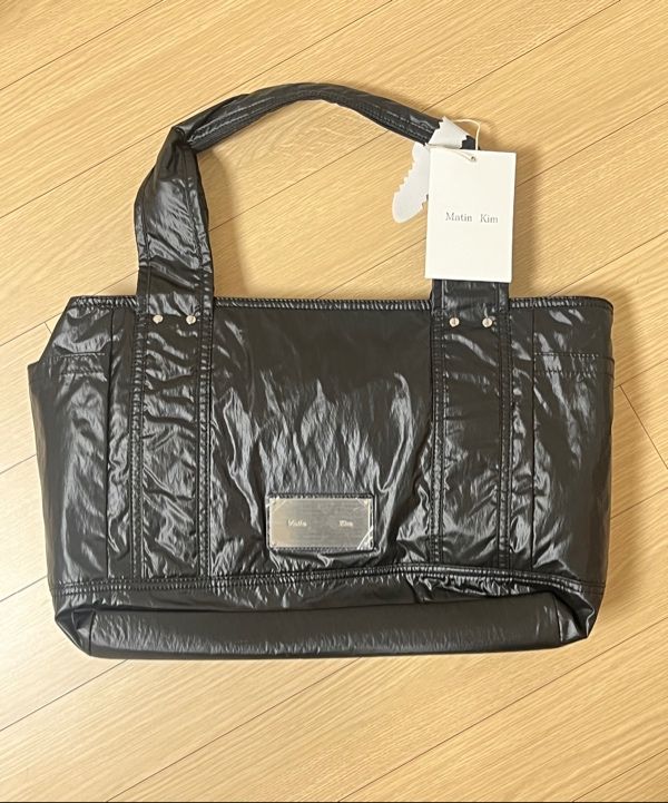 MUSINSA | MATIN KIM NYLON TWO WAY BIG BAG IN BLACK