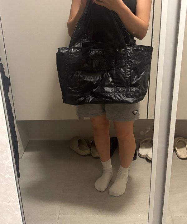 MUSINSA公式 | MATIN KIM NYLON TWO WAY BIG BAG IN BLACK