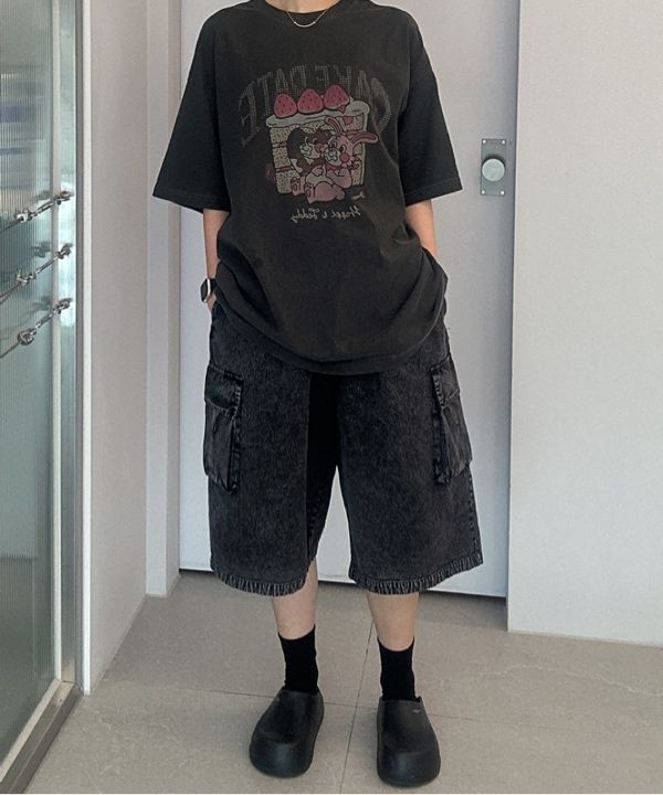[CPGN STUDIO]★25SS★CAKE DATE PIGMENT SHORT SLEEVE TEE CPGN STUDIO]☆25SS☆CAKE DATE PIGMENT SHORT SLEEVE TEE