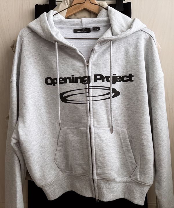 MUSINSA | OPENING PROJECT W Identity Hoodie Zip-up - Black