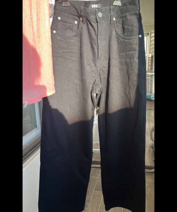 MUSINSA | ERA WOMEN ERA WIDE FIT DENIM PANTS - BLACK