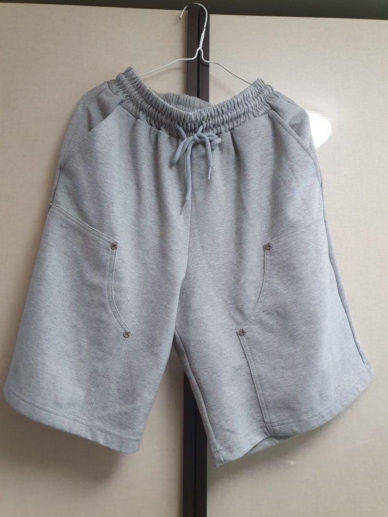 【U LAN】City Double Knee Rivet Bermuda Pants Rivet double knee white pants - SIMIO | 60% - Asian Fashion
