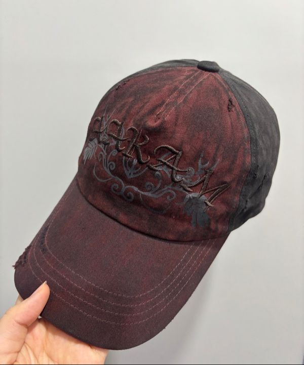 ビンテージ キャップ 韓国 [AAKAM] VTG WASHED DAMAGE BALL CAP MUSINSA | AAKAM VTG Washed Damage Ball Cap (Black)