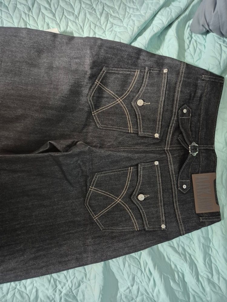 MUSINSA公式 | AAKAM シンチバックデニムパンツ（ブラック）