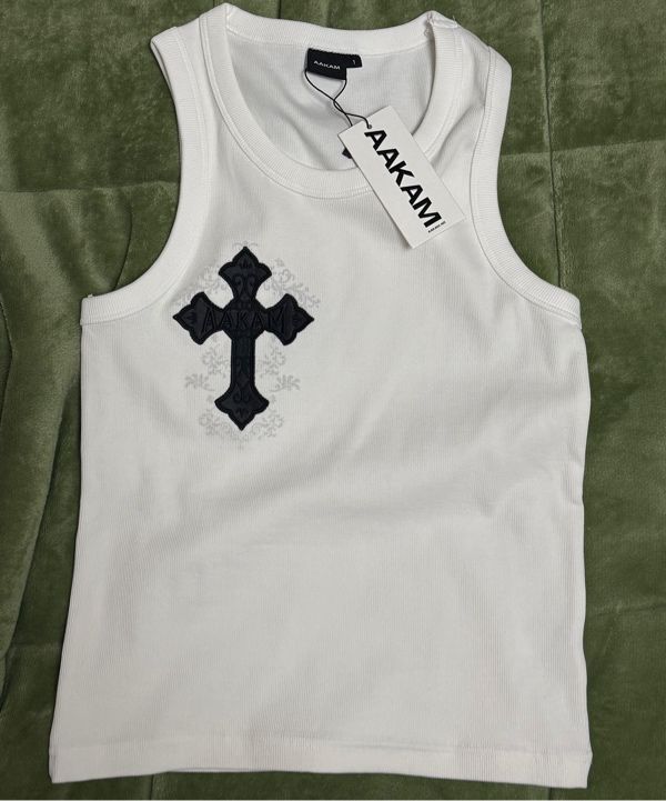 MUSINSA | AAKAM AKM CROS2 Sleeveless (White)