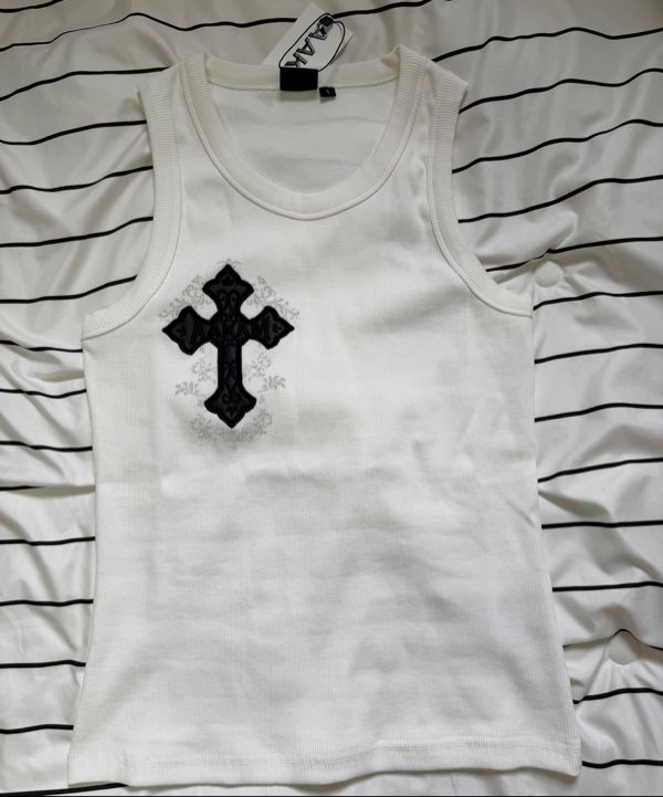 MUSINSA | AAKAM AKM CROS2 Sleeveless (White)