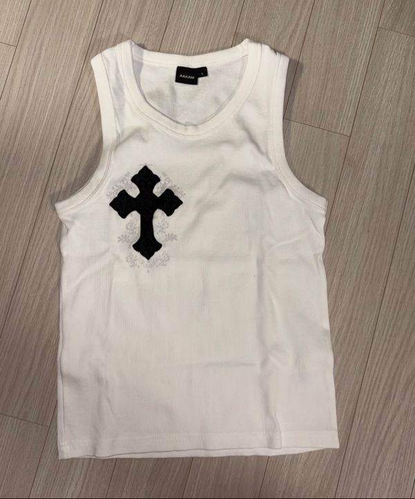 AAKAM ■ AKM CROS2 Sleeveless タンクトップ MUSINSA公式 | AAKAM [PERSONAL SPACE] AKM CROS2 Sleeveless