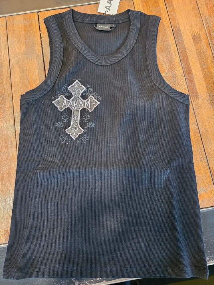 ◆25SS AAKAM AKM CROS2 Sleeveless/2色◆ MUSINSA | AAKAM AKM CROS2 Sleeveless (Black)