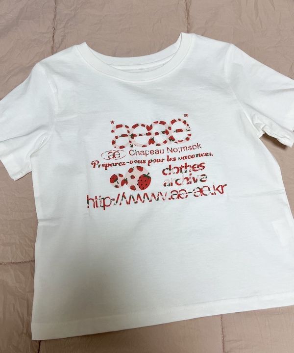 ★AEAE★ WEB LOGO T-SHIRTS [STRAWBERRY] ★大人気★ WEB LOGO T-SHIRTS [STRAWBERRY] – aeae JAPAN
