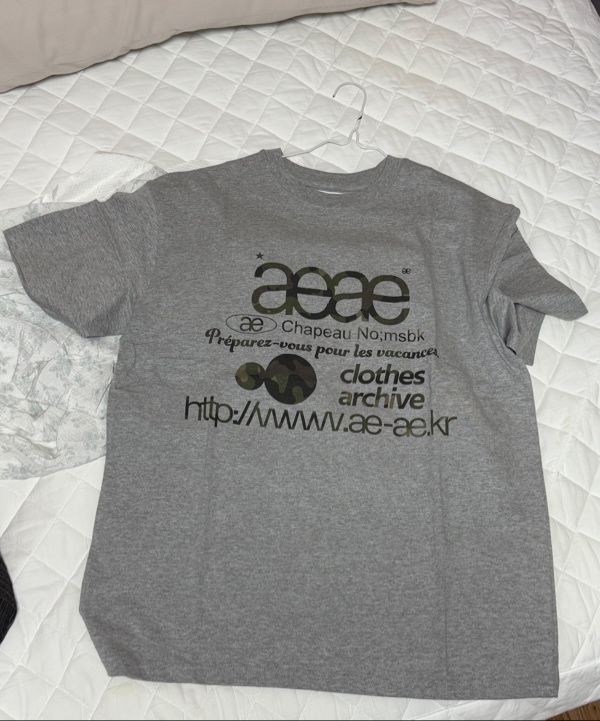 Tシャツ・カットソー AEAE WEB LOGO TSHIRTS MELANGE GREYCAMO AE45SWTS004MGC WEB LOGO T-SHIRTS [MELANGE GREY/CAMO] – aeae JAPAN