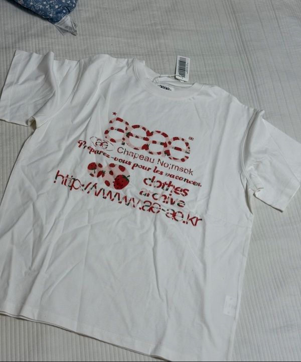 MUSINSA公式 | AEAE WEB LOGO T-SHIRTS [STRAWBERRY]
