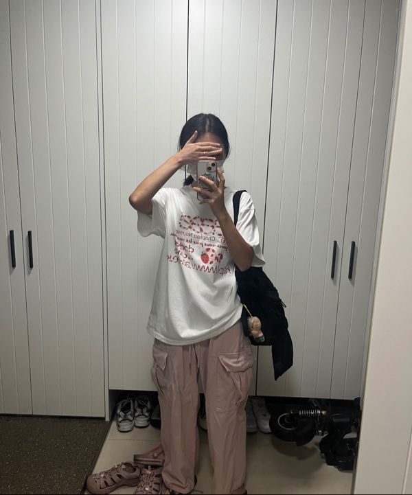 【AEAE】★男女兼用★ウェブロゴTシャツ STRAWBERRY MUSINSA | AEAE WEB LOGO T-SHIRTS [STRAWBERRY]