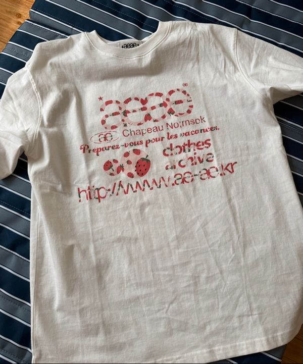MUSINSA | AEAE WEB LOGO T-SHIRTS [STRAWBERRY]