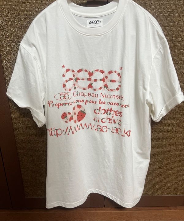 韓国限定 AEAE WEBロゴ Tシャツ ストロベリー WEBLOGOT-SHIRTS_STRAWBERRY_1.
