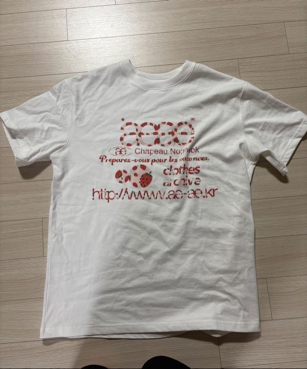 MUSINSA | AEAE WEB LOGO T-SHIRTS [STRAWBERRY]