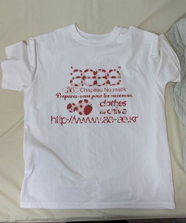 [AEAE]WEB LOGO T-SHIRTS [ストロベリー] [STRAWBERRY MUSINSA | AEAE WEB LOGO T-SHIRTS [STRAWBERRY]