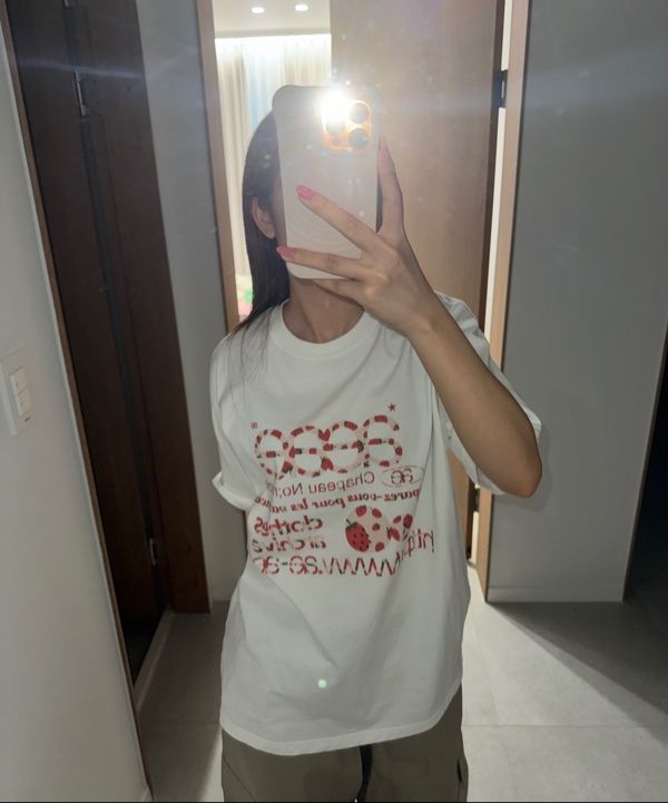 韓国限定 AEAE WEBロゴ Tシャツ ストロベリー WEB LOGO T-SHIRTS [STRAWBERRY] – aeae JAPAN
